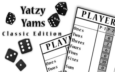 Yatzy Yahtzee Yams Classic Edition