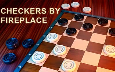 Checkers by Fireplace