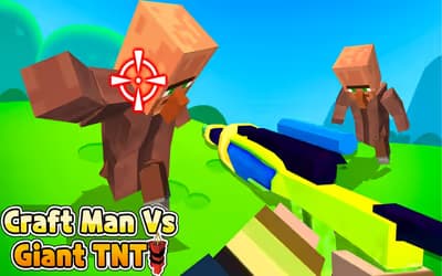 Craft Man Vs Giant TNT