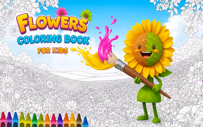 Flowers Coloring Book for Kids