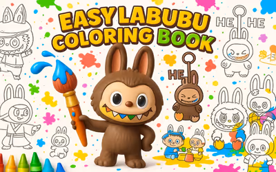 Easy Labubu Coloring Book