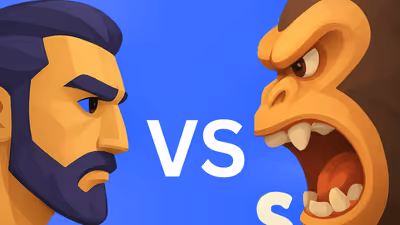 Men Vs Gorilla